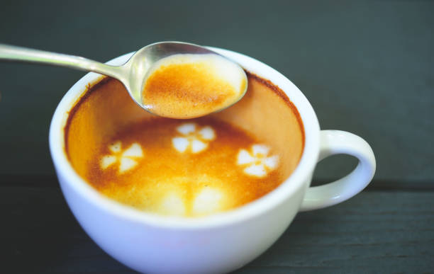 istock coffee or latte in a coffee cup. latte art 840582212