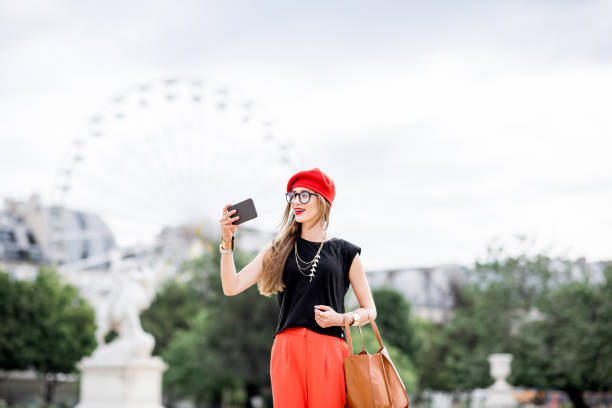 istock Woman walking in Paris 840582332
