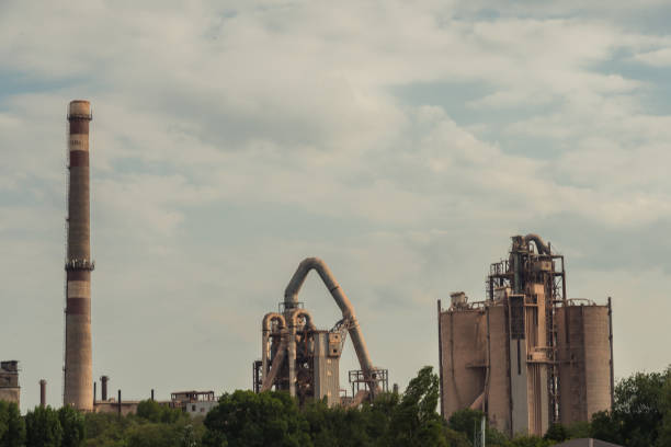 istock Factory. Pollution of the environment. 840590258