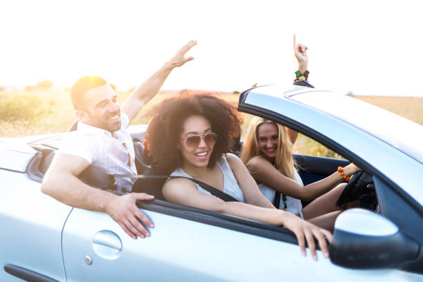 istock Friends traveling with car 840592160