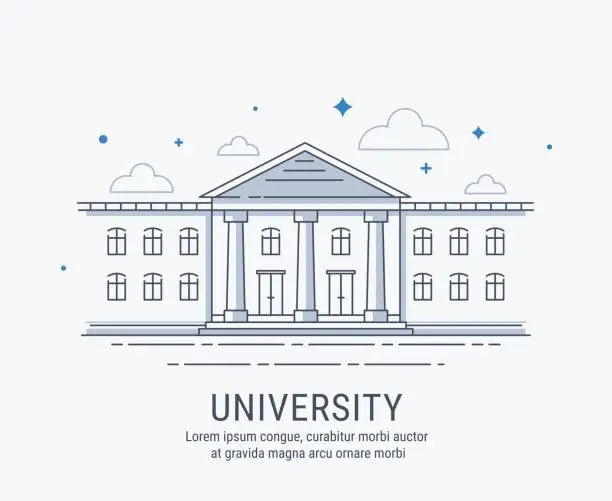 Vector illustration of University building