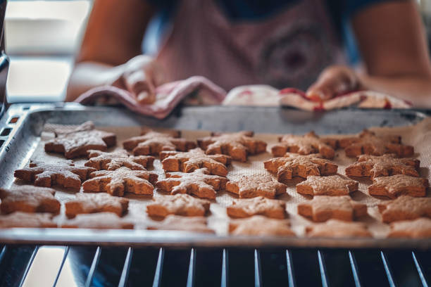 istock Baking Gingerbread Cookies in the Oven 840599024
