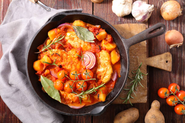 istock chicken cooked with tomato sauce and herbs 840599352