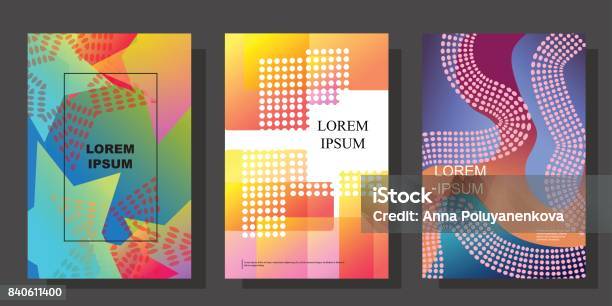 Cover Set Color Modern Color Covers Set Stock Illustration - Download Image Now - 3-D ...