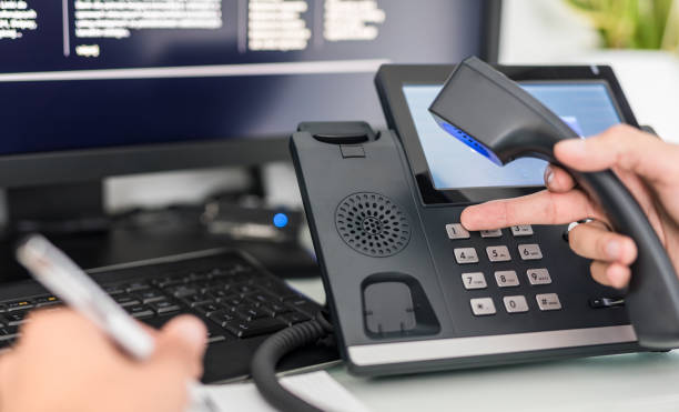 Communication support, call center and customer service help desk. stock photo