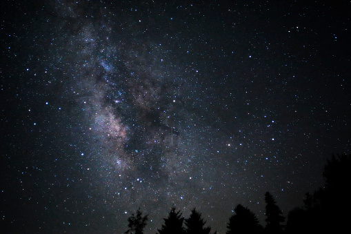 Milky Way over the Great Smoky Mountains National Park near Newfound Gap, North Carolina, USA
