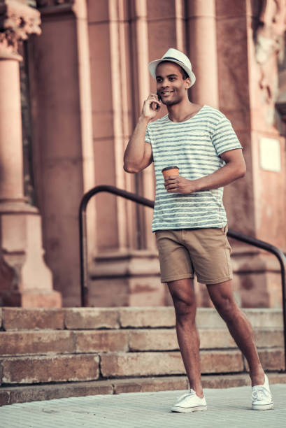 istock Afro American man in city 840623134