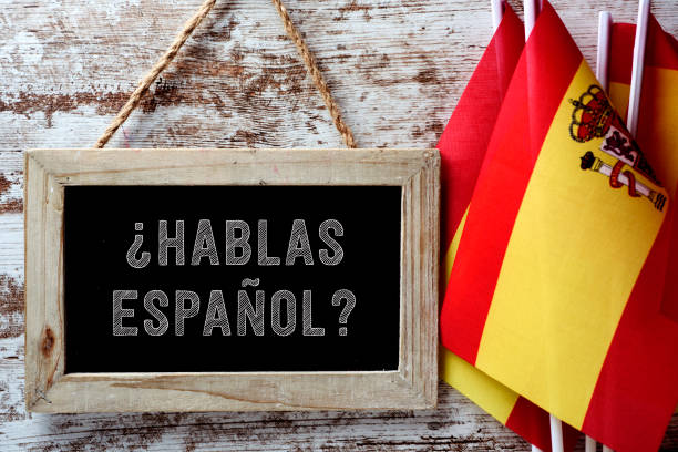 問題 hablas 西班牙文嗎？你會說西班牙文嗎？ - 西班牙語  個照片及圖片檔