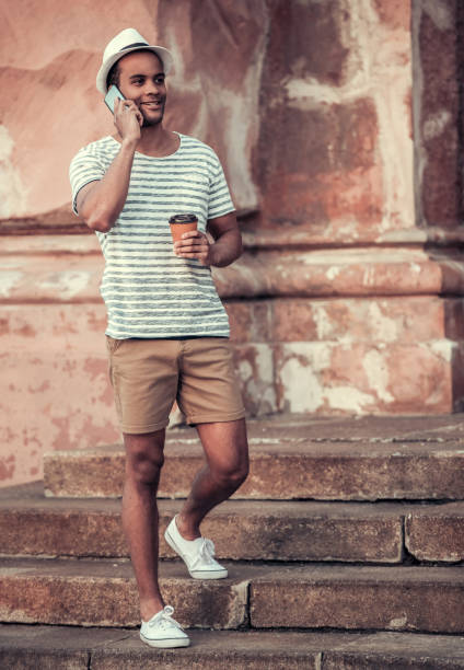 istock Afro American man in city 840628010