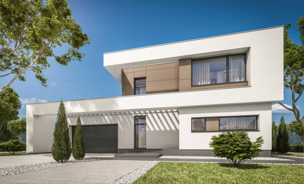istock 3d rendering of modern cozy house 840628424