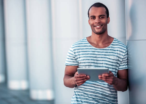 istock Afro American man in city 840628442