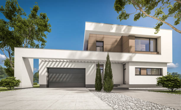 istock 3d rendering of modern cozy house 840628448