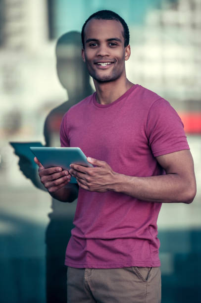 istock Afro American man in city 840629042