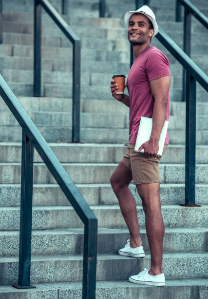 istock Afro American man in city 840631824