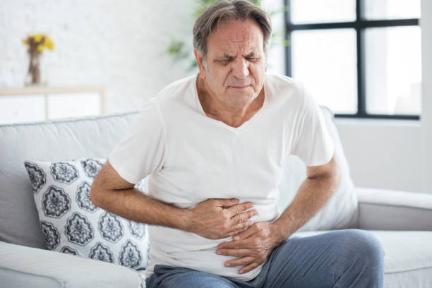 istock Senior man with stomach pain 840639458