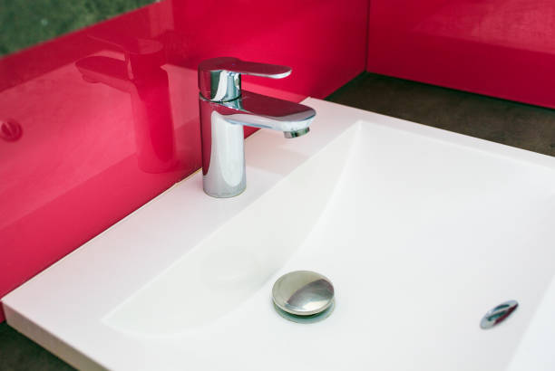 istock White hand washer in a hotel 840650966
