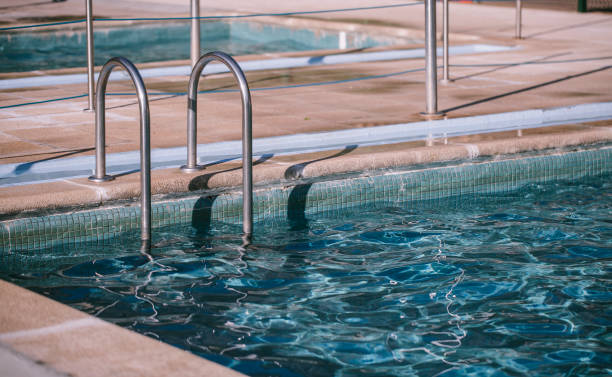 istock Private swimming pool in a house 840651136