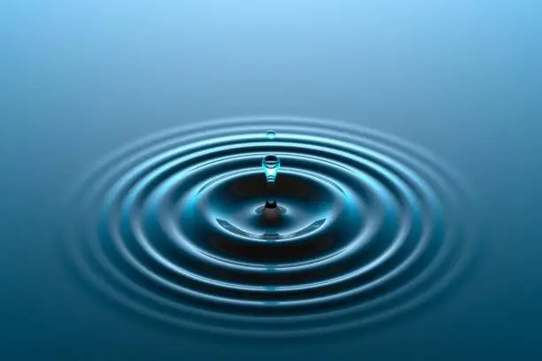 Photo of Water drop falling into water surface