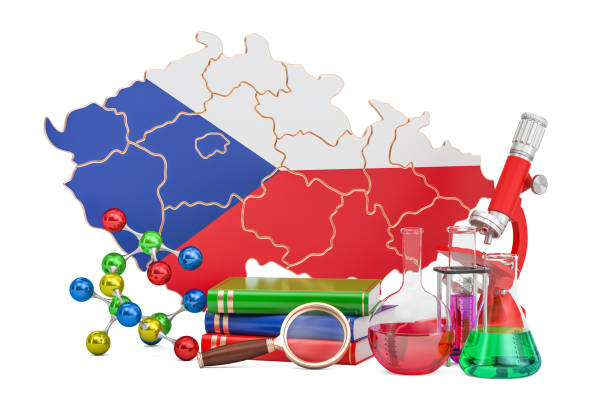 istock Scientific research in Czech Republic concept, 3D rendering isolated on white background 840665340
