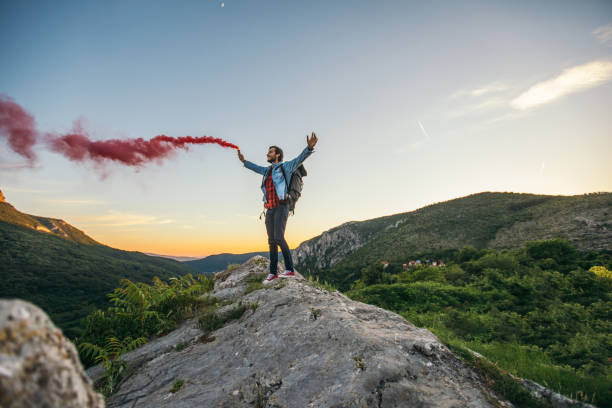 istock Hiker on top of the world 840666468