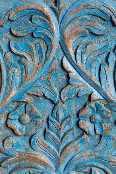 istock item wooden wardrobe painted in blue paint pattern 840669166