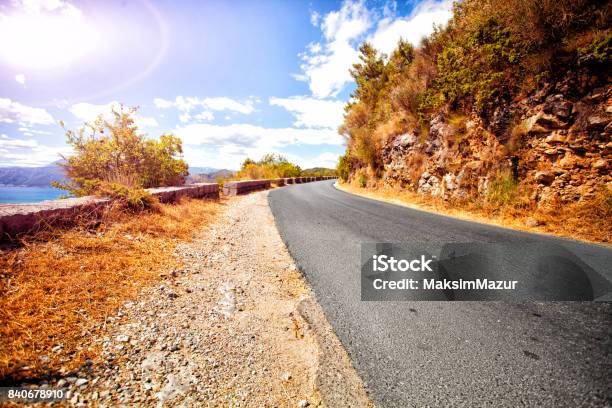 Paved Road In The Mountains Far Away Montenegro Stock Photo - Download Image Now - Asphalt, Car, Curve