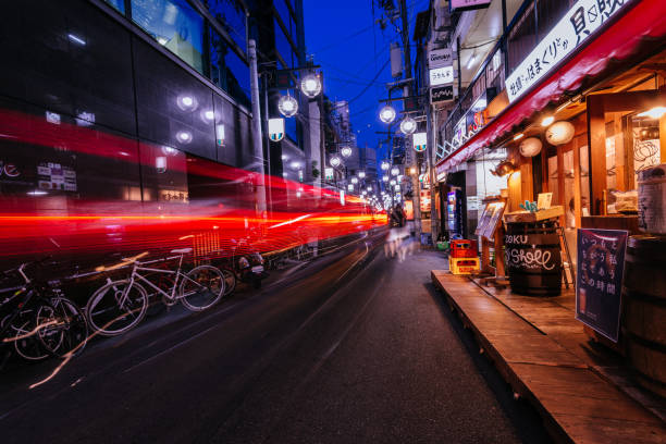 istock Busy streets of Osaka at night 840685196