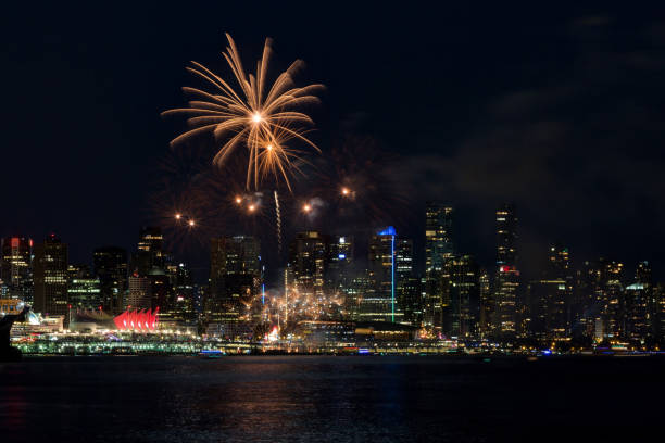 istock Fireworks with Vancouver City Centre in the background on Canada Day 2017 840693222