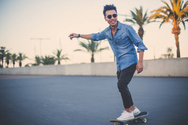 istock Riding skateboard outdoors 840696354