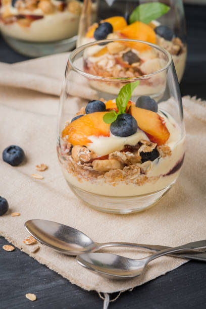 istock Cream and peach desert 840696990