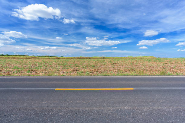 istock Asphalt road and countryside views 840703446