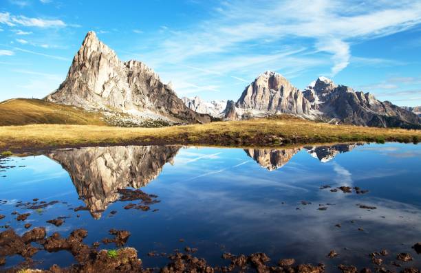 istock View from passo Giau, mountain lake, Dolomites mountains 840710872