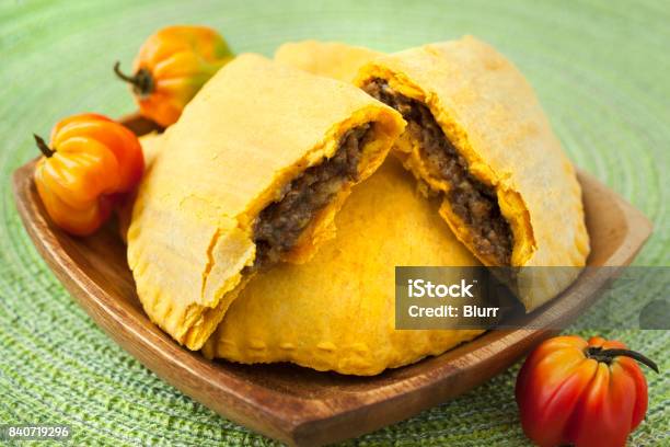 Jamaican Patty Stock Photo - Download Image Now - Jamaica, Jamaican Culture, Burger