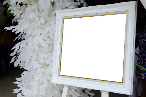istock Pretty wedding picture frame in wedding party 840730144