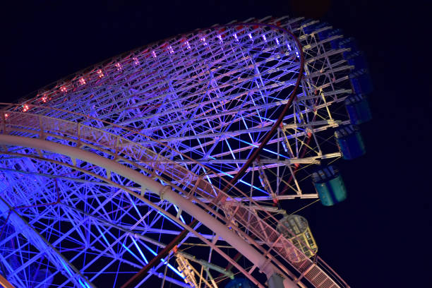 istock The night view of the Ferris wheel 840730196