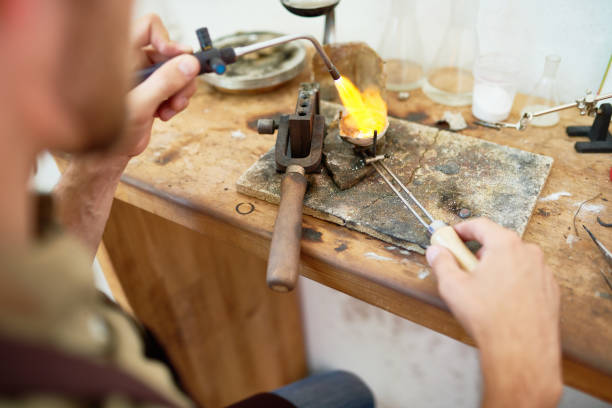 istock Melting Precious Metals in Jewelry Shop 840733582