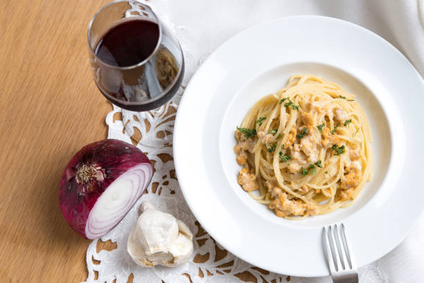 istock Pasta with Sea Urchin Cream Sauce. 840749318
