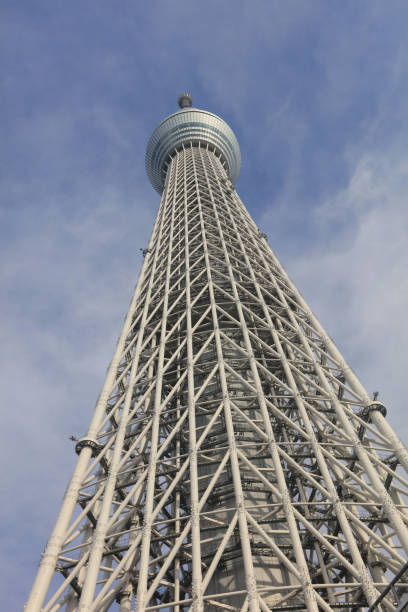istock Tokyo sky tree with airplane trail 840754210