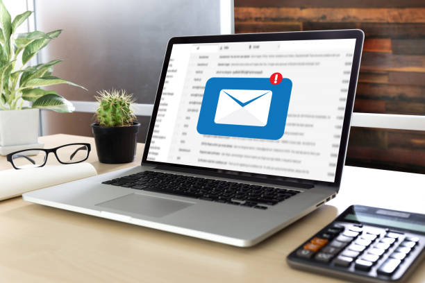 istock Mail Communication Connection message to mailing contacts phone Global Letters Concept 840762512