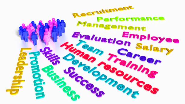 istock Human resource keywords arranged circular around a group of people 840765598