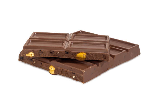 istock Pieces of the milk chocolate on a white background 840766104