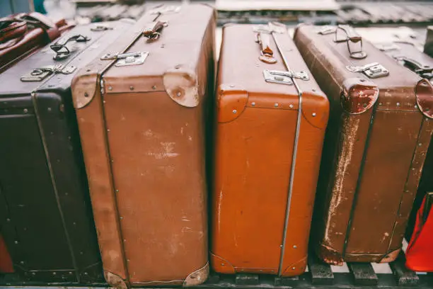 Photo of Vintage Leather Suitcases