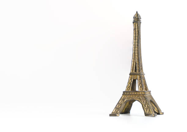 istock Metal eiffel tower souvenir Paris toy isolated on white 840773032