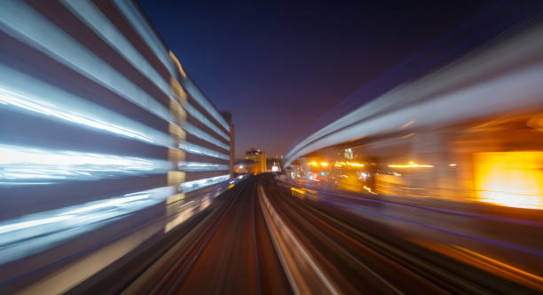 istock Motion blur railway IN London, England, UK 840773592