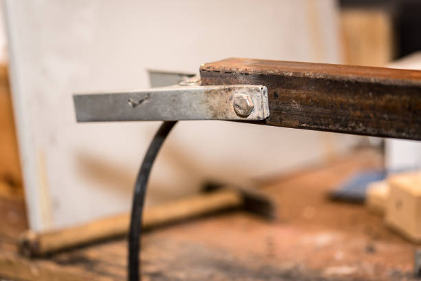istock Electric welding metal clip connecting metal workpiece 840774088