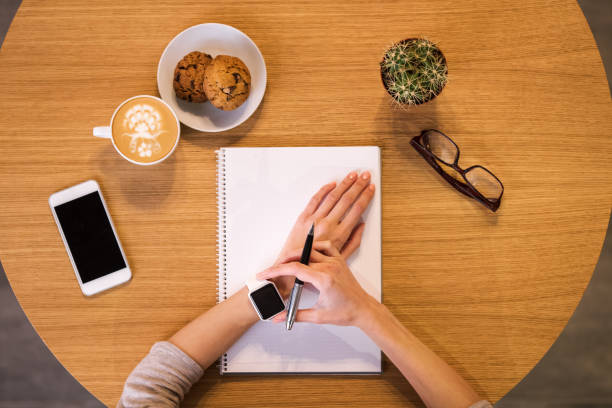 istock Flat lay photo of table 840780596