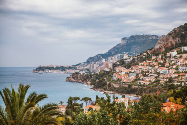 French Riviera in Nice Overview of the Cote d'azur in Nice,southern France. provence alpes cote dazur stock pictures, royalty-free photos & images