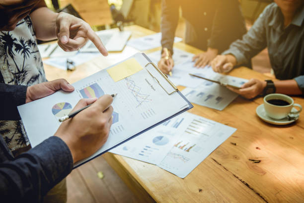 istock Businessmen debating and discuss work plans at busy time. 840805912