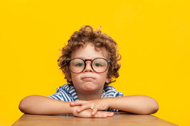 istock Portrait of charming boy in eyeglasses 840809454