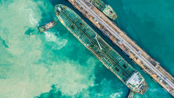 istock Aerial view Crude oil tanker 840814196
